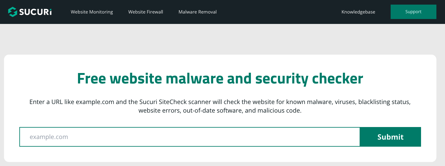 sucuri anti malware scan